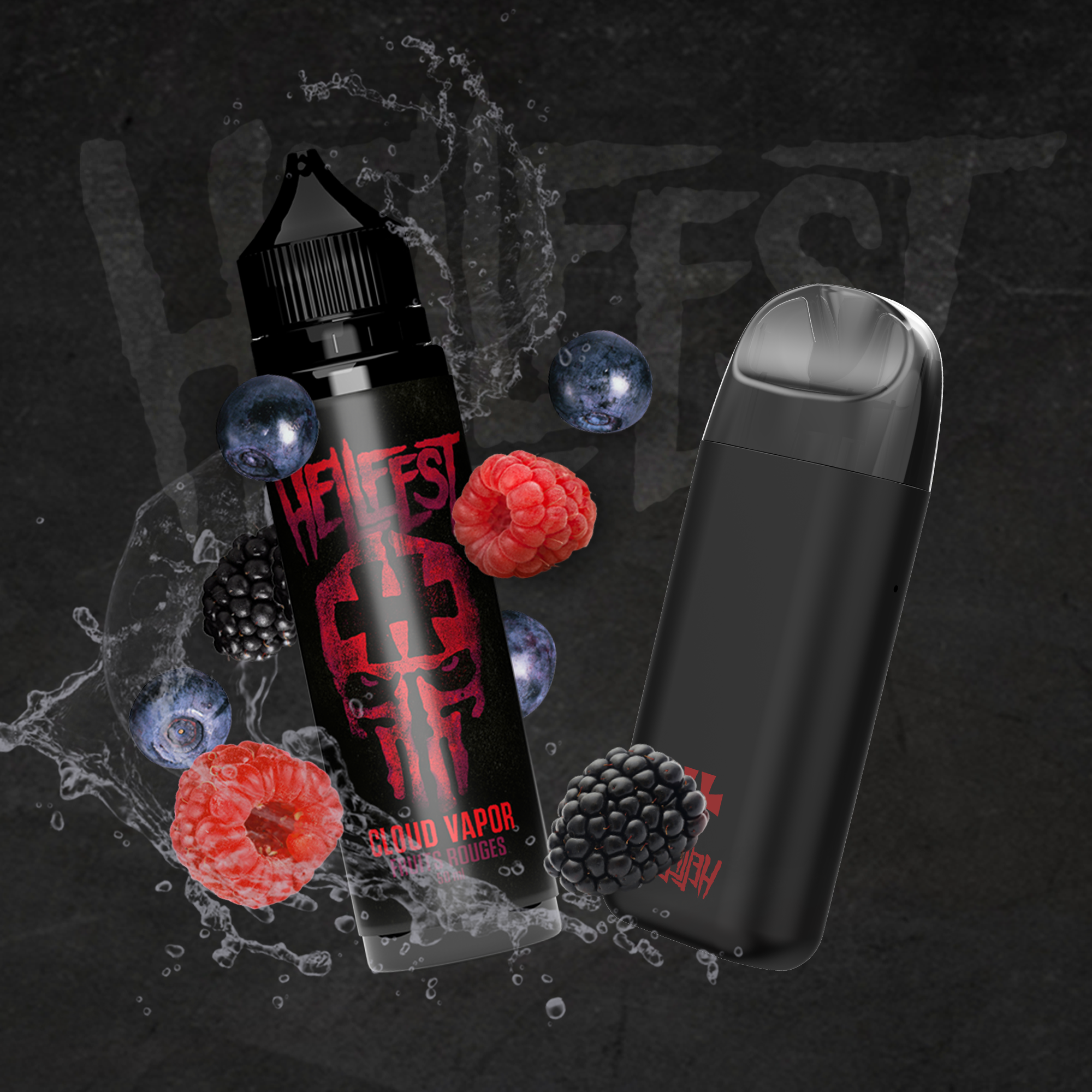 PACK MINICAN X FRUITS ROUGES 50ML - HELLFEST X CLOUD VAPOR