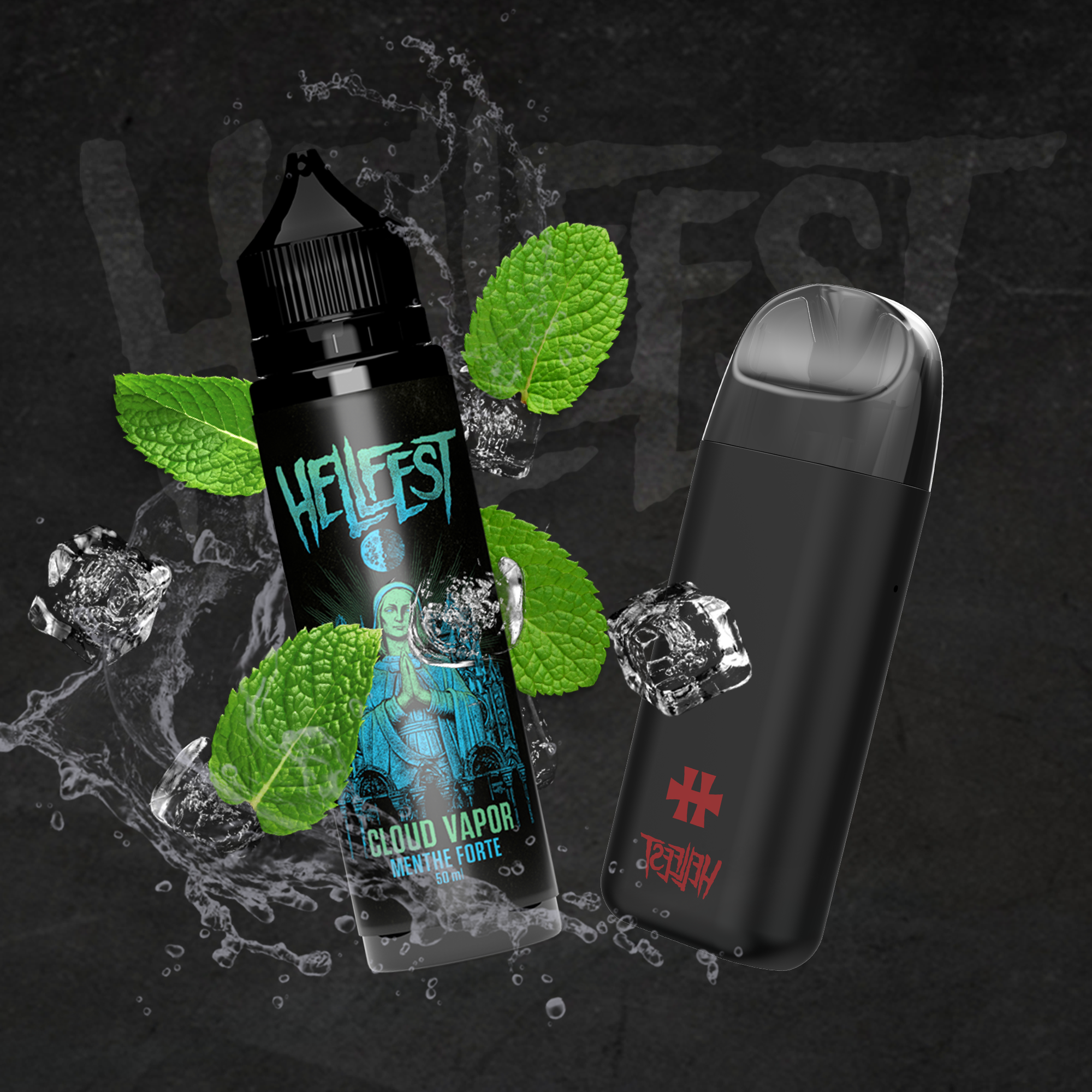 PACK MINICAN X MENTHE FORTE 50ML - HELLFEST X CLOUD VAPOR