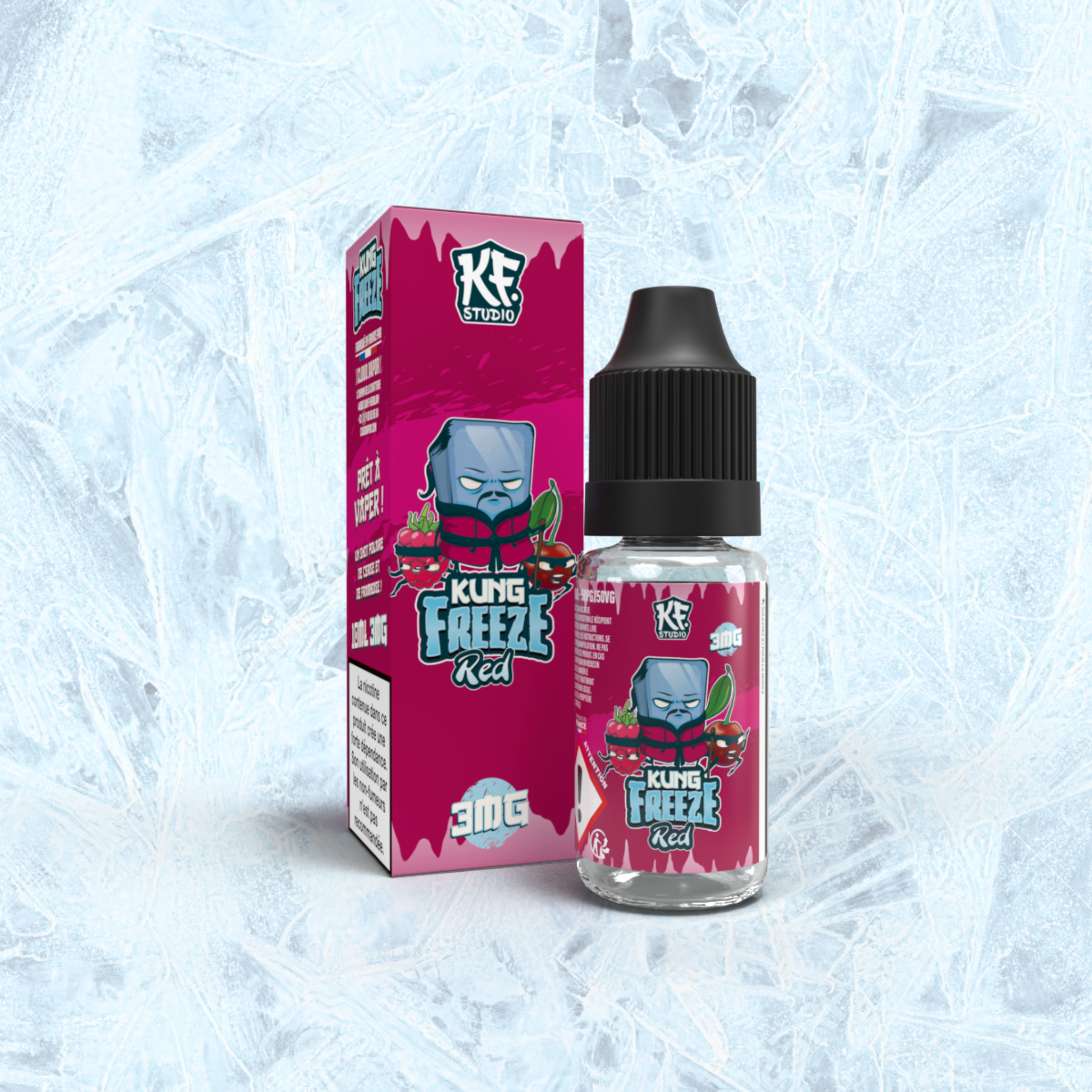 RED - E-liquide 10ml nicotiné - KUNG FREEZE