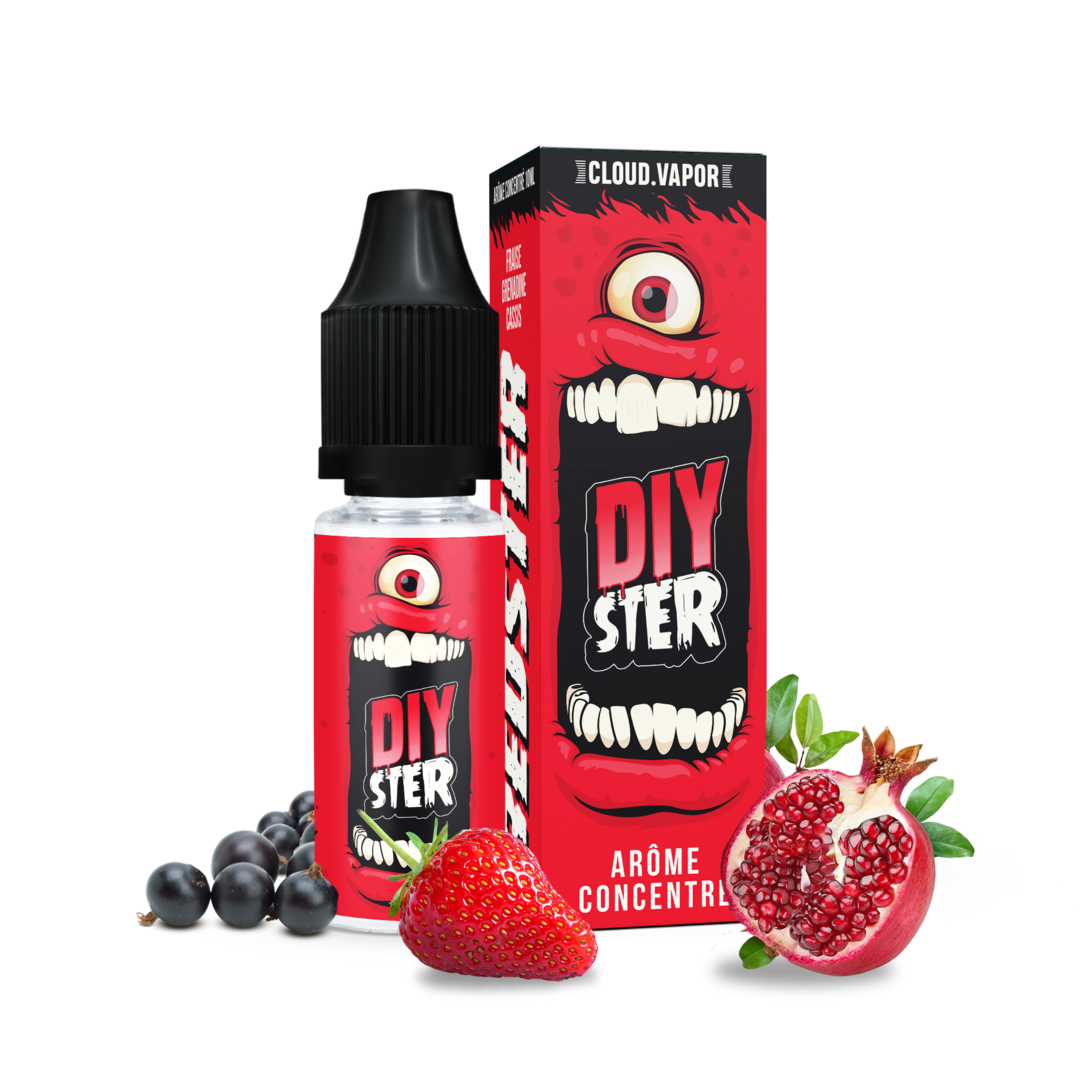 Arôme REDSTER de la Gamme DIYSTER en format DIY 10ml goût grenadine, cassis et fraise